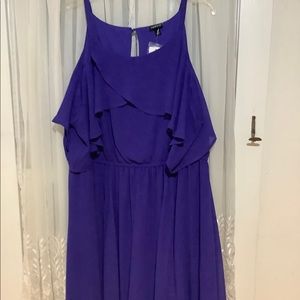 Torrid Purple cold shoulder midi dress